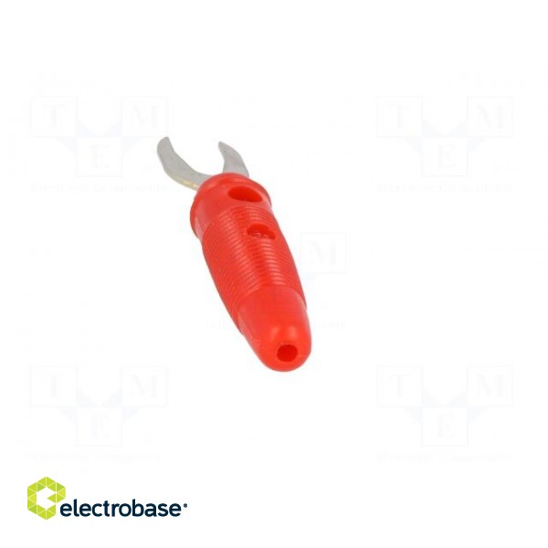 Plug | fork terminals | 500VDC | 10A | red | Overall len: 59.2mm | 2.5mm2 image 5