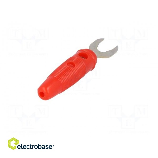 Plug | fork terminals | 500VDC | 10A | red | Overall len: 59.2mm | 2.5mm2 image 6