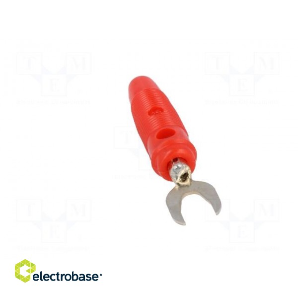 Plug | fork terminals | 500VDC | 10A | red | Overall len: 59.2mm | 2.5mm2 image 9