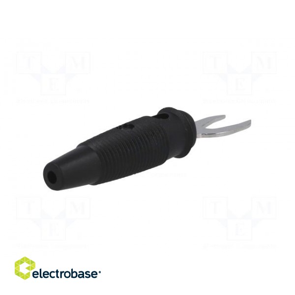 Plug | fork terminals | 60VDC | 30A | black | Overall len: 58.5mm | 1mΩ image 6