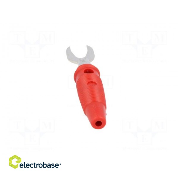 Plug | fork terminals | 60VDC | 30A | red | Overall len: 58.5mm | 2.5mm2 image 5