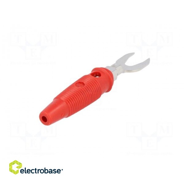 Plug | fork terminals | 60VDC | 30A | red | Overall len: 58.5mm | 2.5mm2 image 6