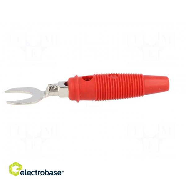 Plug | fork terminals | 60VDC | 30A | red | Overall len: 58.5mm | 2.5mm2 image 3