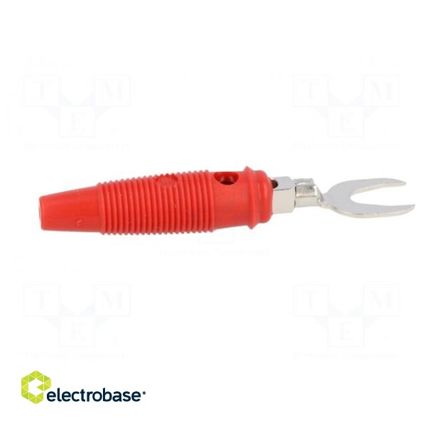 Plug | fork terminals | 60VDC | 30A | red | Overall len: 58.5mm | 2.5mm2 image 7