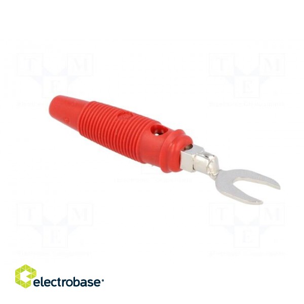 Plug | fork terminals | 60VDC | 30A | red | Overall len: 58.5mm | 2.5mm2 фото 8