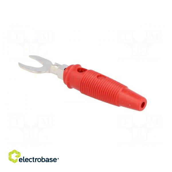Plug | fork terminals | 60VDC | 30A | red | Overall len: 58.5mm | 2.5mm2 фото 4
