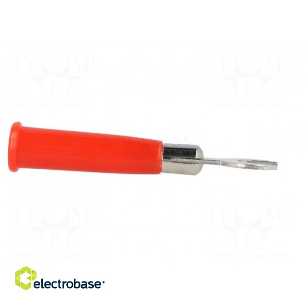 Plug | fork terminals | 60VDC | red | 6mm | Connection: soldered paveikslėlis 7