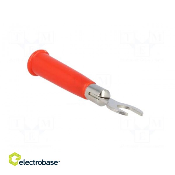 Plug | fork terminals | 60VDC | red | 6mm | Connection: soldered paveikslėlis 8