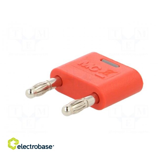 4mm banana | 32A | 30VAC | 60VDC | red | nickel plated | insulated image 2