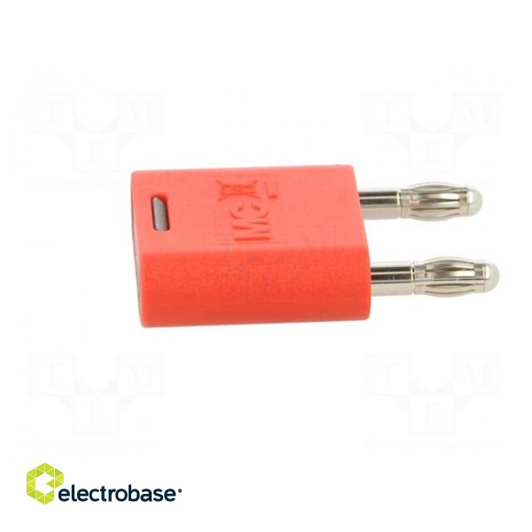 4mm banana | 32A | 30VAC | 60VDC | red | nickel plated | insulated image 7
