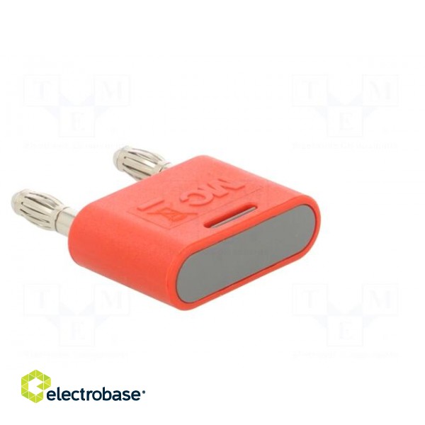 4mm banana | 32A | 30VAC | 60VDC | red | nickel plated | insulated фото 4