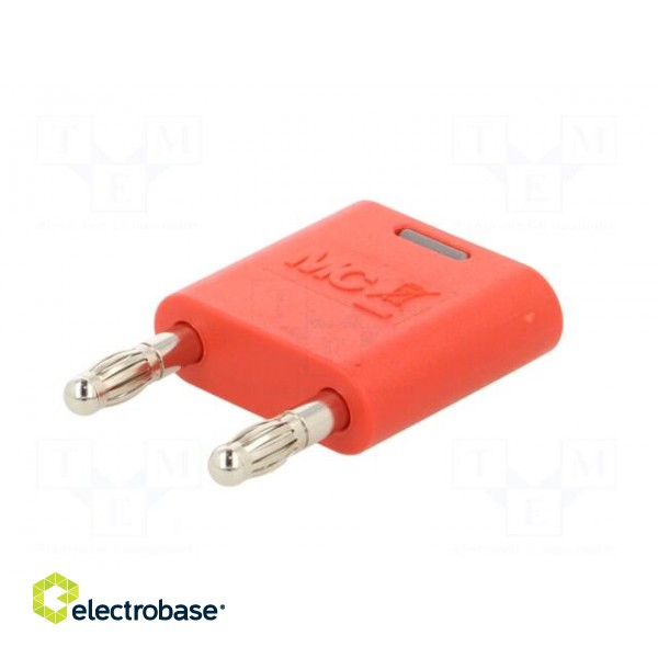 4mm banana | 32A | 30VAC | 60VDC | red | nickel plated | insulated image 2