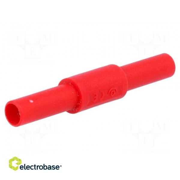 Adapter | 36A | red | insulated | Contacts: brass image 1