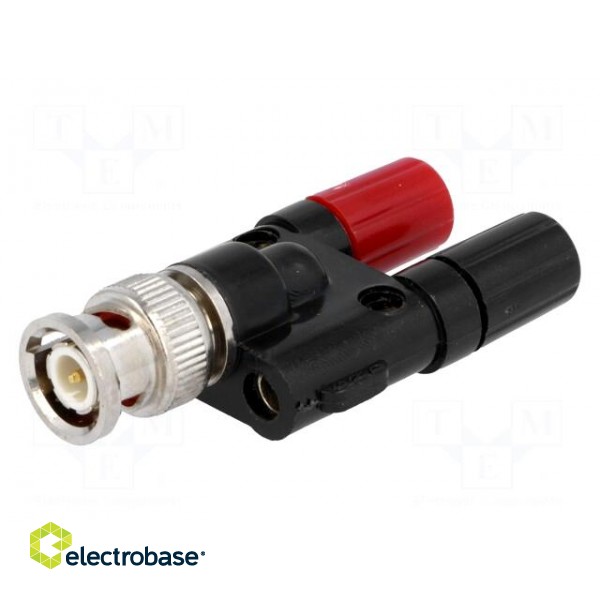 Adapter | 60VDC | BNC plug,banana 4mm socket x2 фото 1