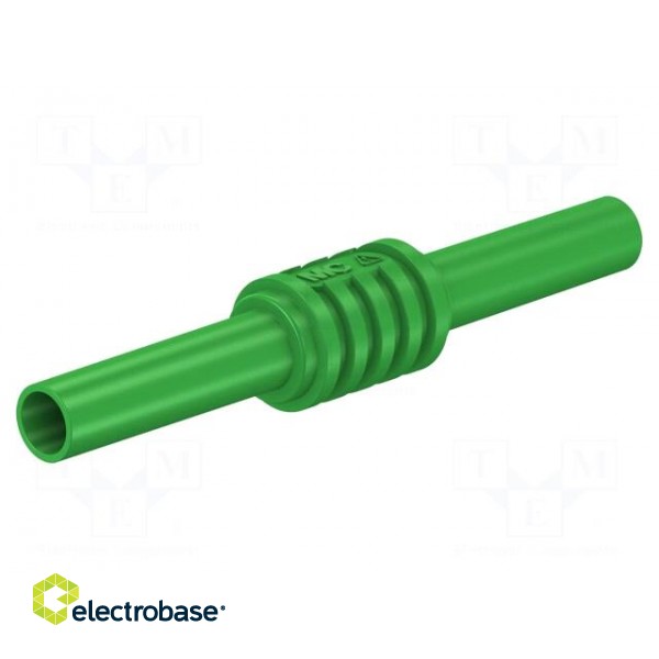 Adapter,socket | 4mm banana | 32A | 1kV | 62.5mm | green