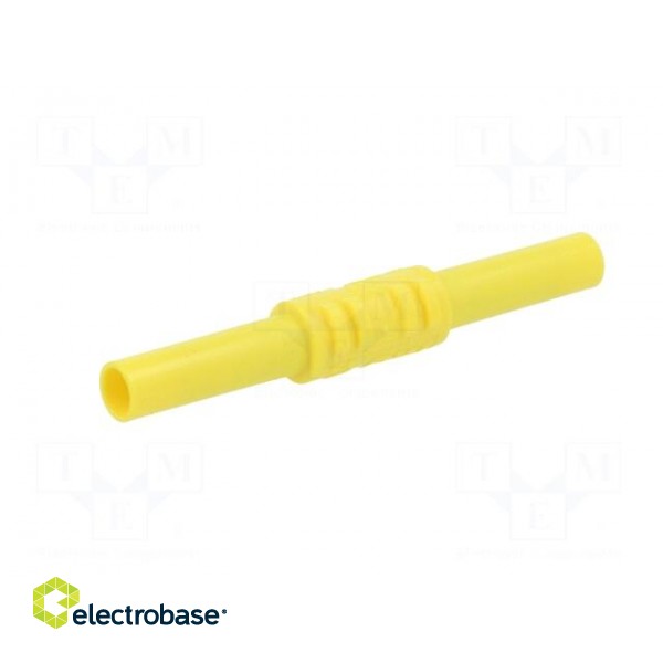 Adapter,socket | 4mm banana | 32A | 1kV | 62.5mm | yellow paveikslėlis 2