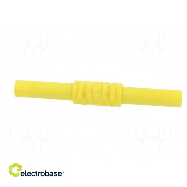 Adapter,socket | 4mm banana | 32A | 1kV | 62.5mm | yellow paveikslėlis 3