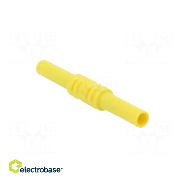 Adapter,socket | 4mm banana | 32A | 1kV | 62.5mm | yellow image 4