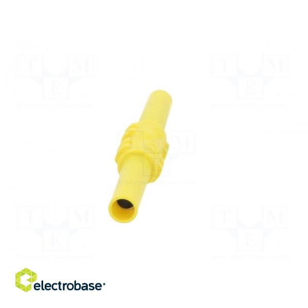 Adapter,socket | 4mm banana | 32A | 1kV | 62.5mm | yellow paveikslėlis 5