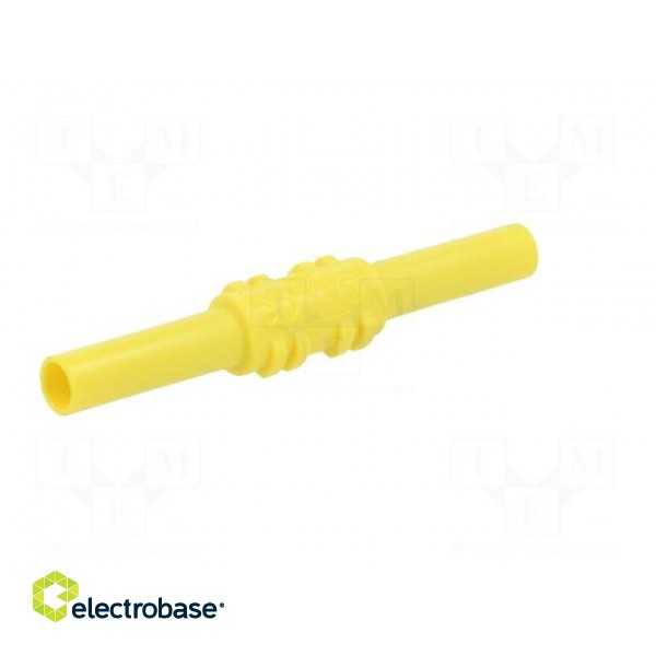 Adapter,socket | 4mm banana | 32A | 1kV | 62.5mm | yellow paveikslėlis 6