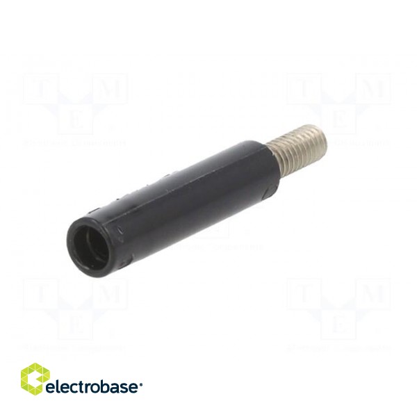 Adapter,socket | 4mm banana | 32A | 600V | black | nickel plated image 2