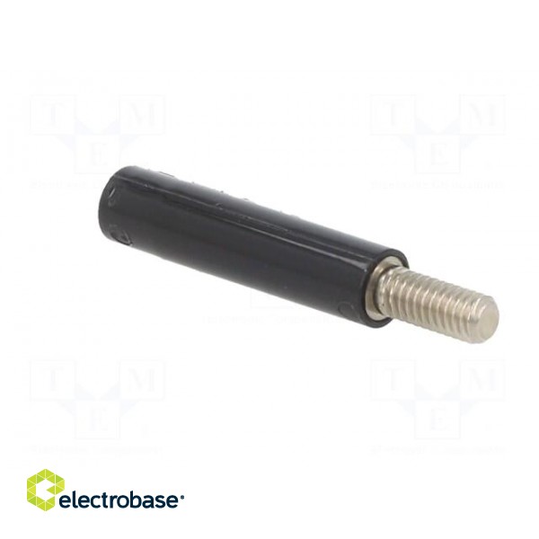 Adapter,socket | 4mm banana | 32A | 600V | black | nickel plated image 4
