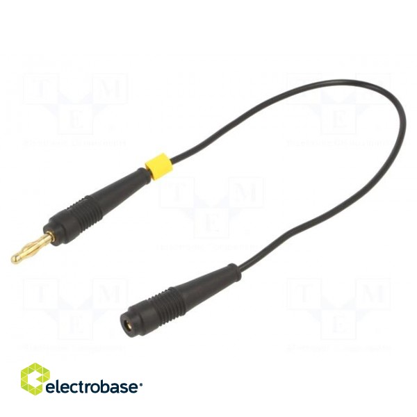 Extension cable | 19A | black | gold-plated | 0.25m | Insulation: PVC