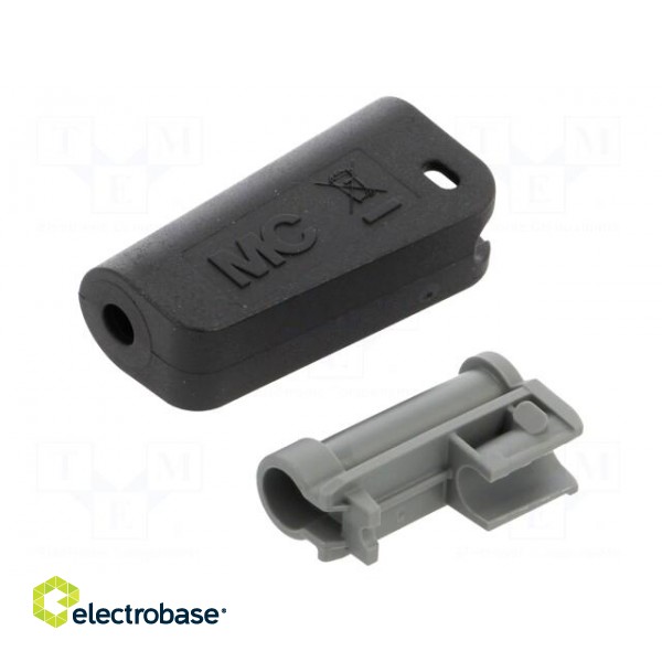 Plug case | black | Overall len: 36.3mm | Socket size: 4mm