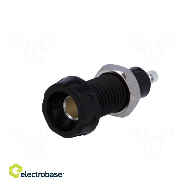 Socket | 4mm banana | 10A | 50VDC | 28.5mm | black | nickel plated | 10mΩ image 2