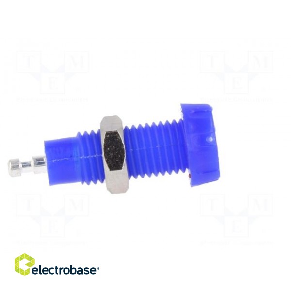 Socket | 4mm banana | 10A | 50VDC | 28.5mm | blue | nickel plated | 10mΩ image 7