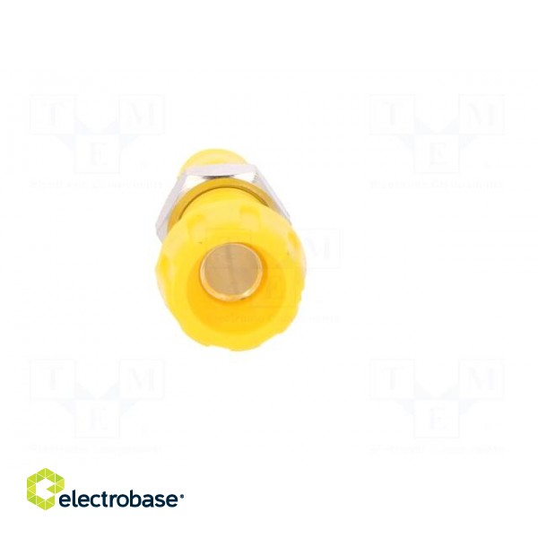 Socket | 4mm banana | 10A | 50VDC | 28.5mm | yellow | nickel plated | 10mΩ image 9