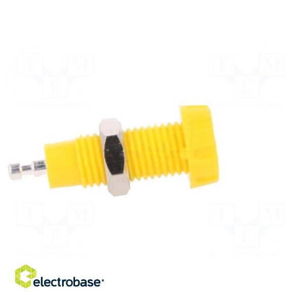 Socket | 4mm banana | 10A | 50VDC | 28.5mm | yellow | nickel plated | 10mΩ image 7