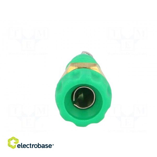 Socket | 4mm banana | 10A | 60VDC | 23mm | green | nickel plated image 9