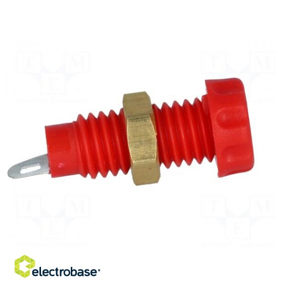 Socket | 4mm banana | 10A | 60VDC | 23mm | red | nickel plated image 7