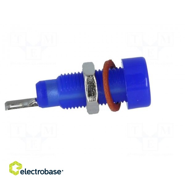Socket | 4mm banana | 10A | 60VDC | blue | nickel plated | insulated image 7