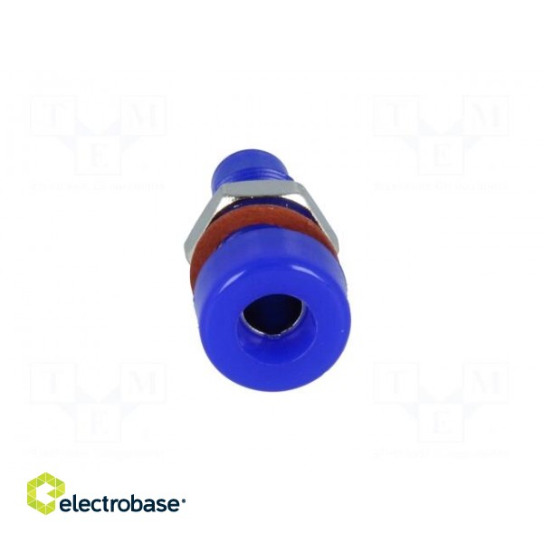 Socket | 4mm banana | 10A | 60VDC | blue | nickel plated | insulated image 9