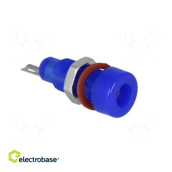 Socket | 4mm banana | 10A | 60VDC | blue | nickel plated | insulated image 8