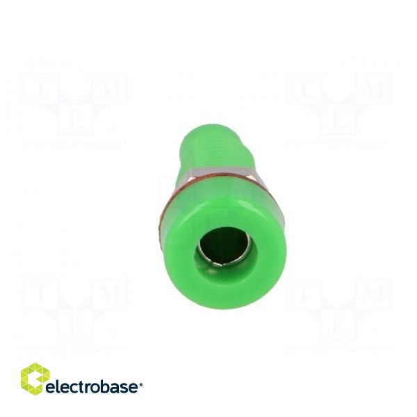 Socket | 4mm banana | 10A | 60VDC | green | nickel plated | insulated image 9