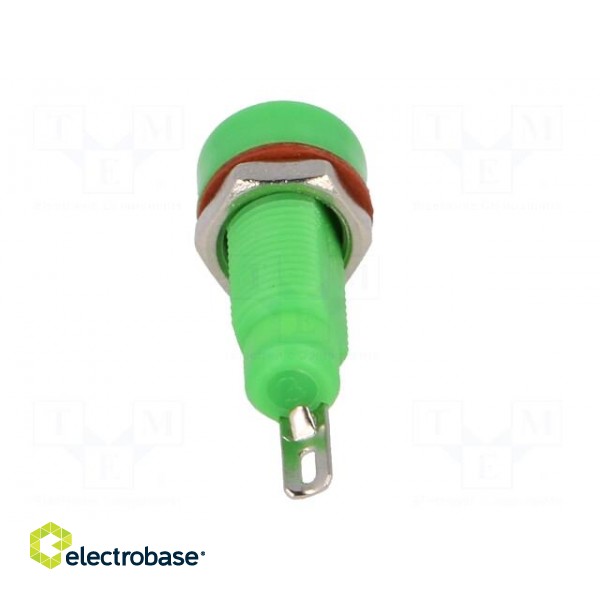 Socket | 4mm banana | 10A | 60VDC | green | nickel plated | insulated image 5
