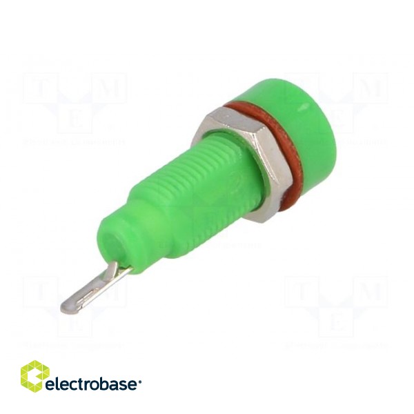 Socket | 4mm banana | 10A | 60VDC | green | nickel plated | insulated image 6