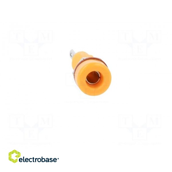 Socket | 4mm banana | 10A | 60VDC | orange | nickel plated | insulated image 9