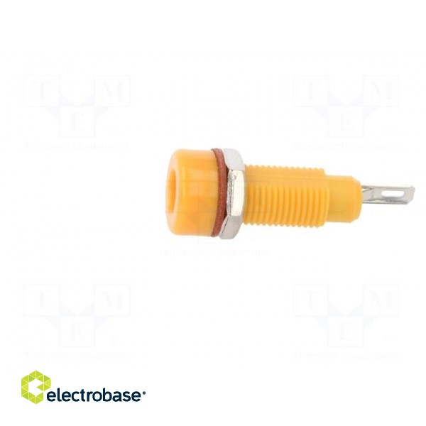 Socket | 4mm banana | 10A | 60VDC | orange | nickel plated | insulated image 3