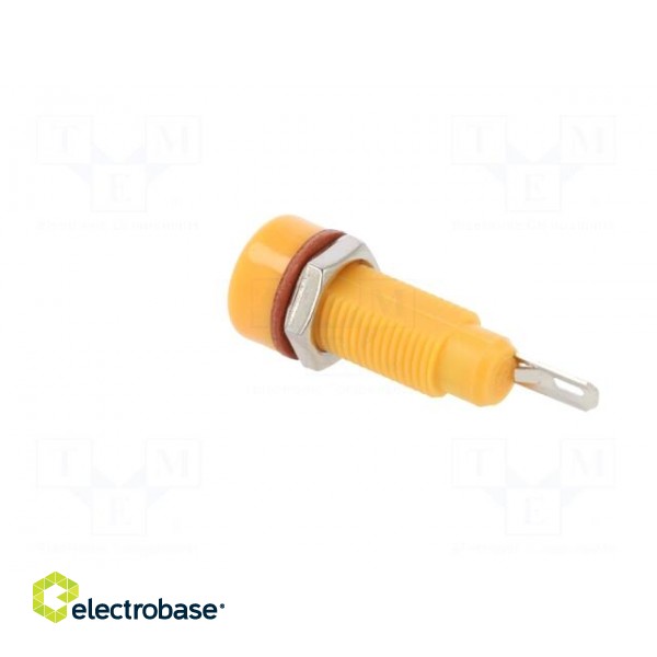 Socket | 4mm banana | 10A | 60VDC | orange | nickel plated | insulated image 4