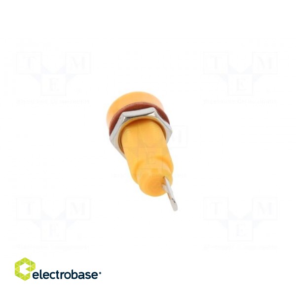 Socket | 4mm banana | 10A | 60VDC | orange | nickel plated | insulated фото 5