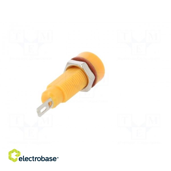Socket | 4mm banana | 10A | 60VDC | orange | nickel plated | insulated фото 6