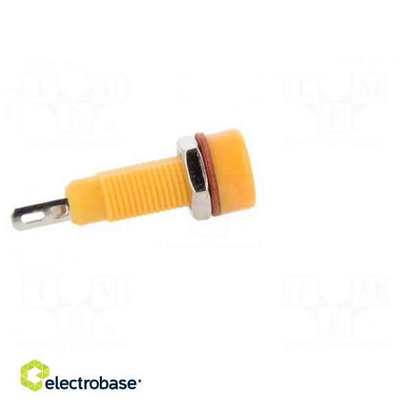 Socket | 4mm banana | 10A | 60VDC | orange | nickel plated | insulated image 7
