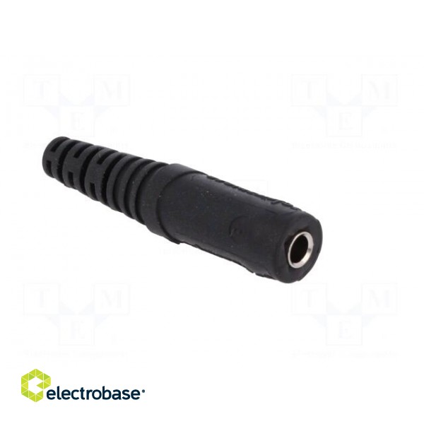 Socket | 4mm banana | 10A | 70VDC | black | nickel plated | on cable image 8