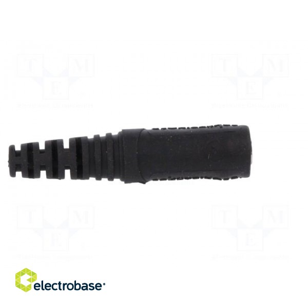 Socket | 4mm banana | 10A | 70VDC | black | nickel plated | on cable image 7