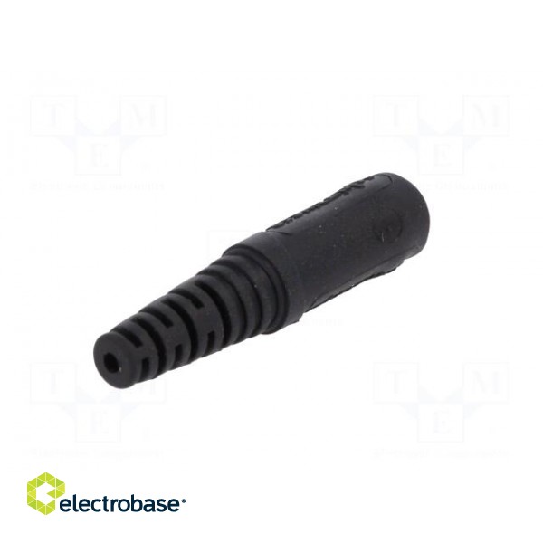 Socket | 4mm banana | 10A | 70VDC | black | nickel plated | on cable image 6