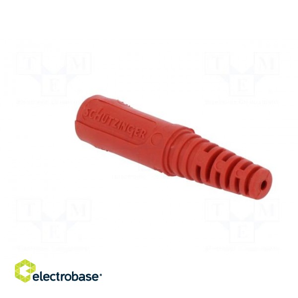 Socket | 4mm banana | 10A | 70VDC | red | nickel plated | on cable | Ø: 2mm paveikslėlis 4